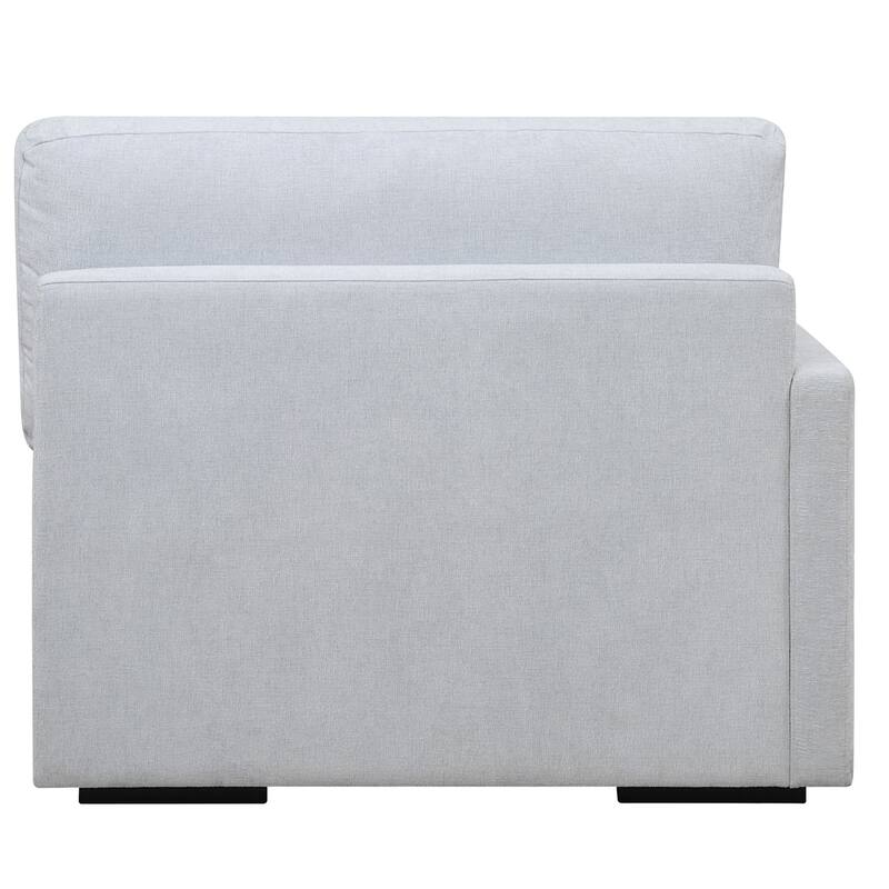 Refuge Solid Modular Left Arm Seat for Sectional Sofa - 43.25" - Sky Blue