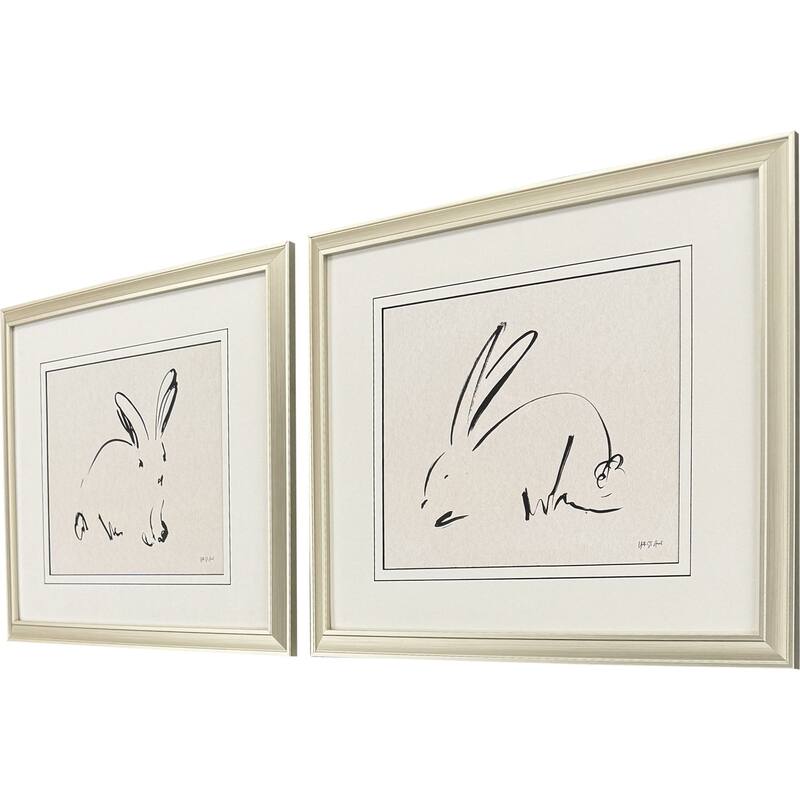 Paragon Illustrative Bunny Framed Art - Set of 2