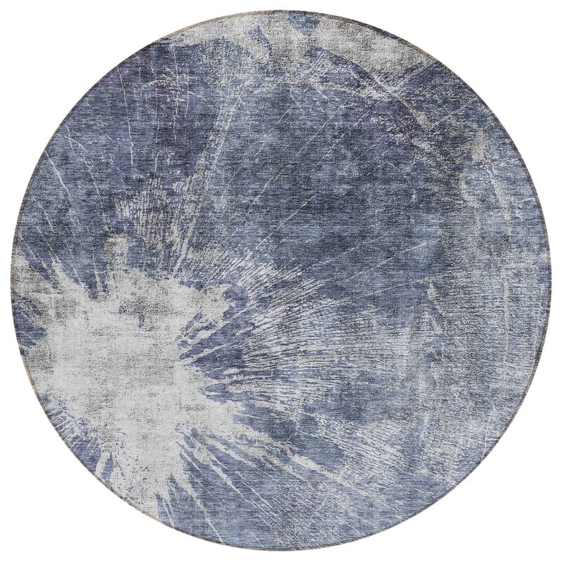Machine Washable Indoor/ Outdoor Chantille Modern Tree Grain Rug