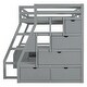 preview thumbnail 9 of 25, Full Size Loft Bed with 7 Drawers 2 Shelves and Desk