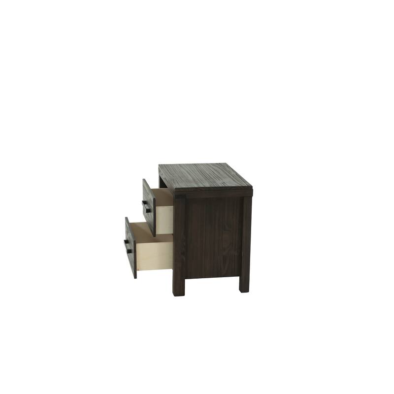 Bedroom Furniture Simple Nightstand Drawers Bed Side Table Solidwood