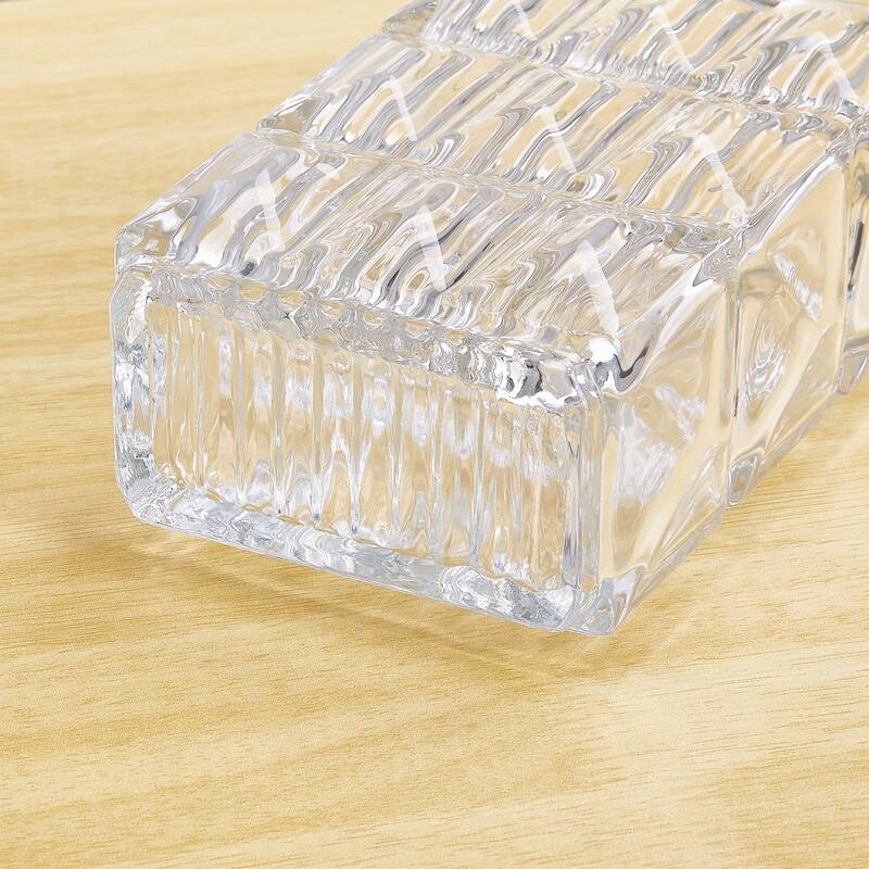 Javlergo Clear Glass Flower Vases for Centerpiece Table Indoor Desk Decor, Crystal Vase, Flower Vase Thickening Design Suitable