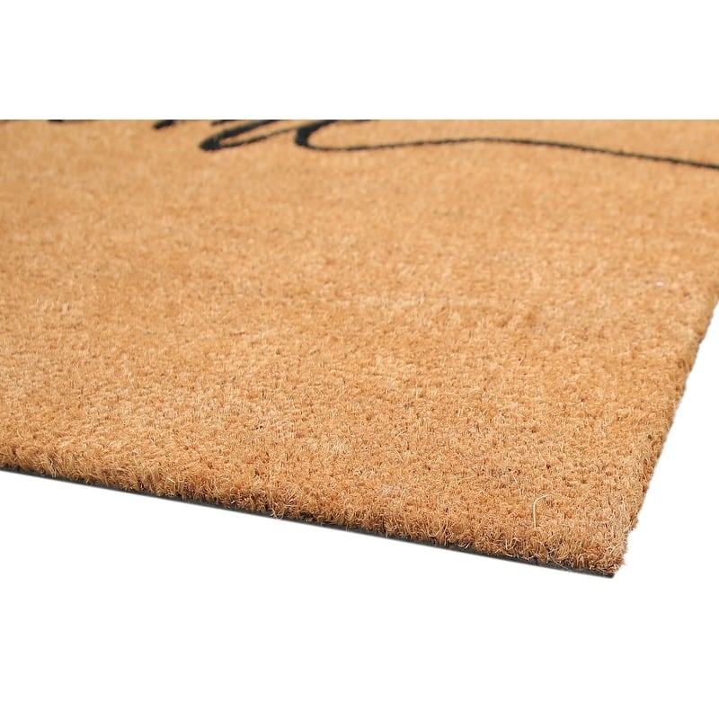 Chesapeake Coir Natural Black Non-Slip Doormat (36" x 72")