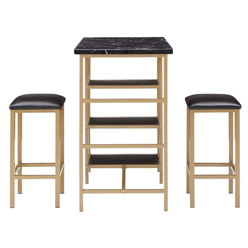 Ainsley Faux Marble Counter Height 3-piece Dining Set by iNSPIRE Q Modern