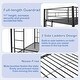 preview thumbnail 15 of 13, Metal Twin Over Twin Bunk Bed Frame with Side Ladders, 13inch Under-Bed Storage, Squeak-Resistant, Full-Length Guardrails