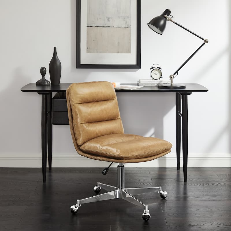 Art Leon Leather Swivel and Adjustable Desk Chair (Set of 2)
