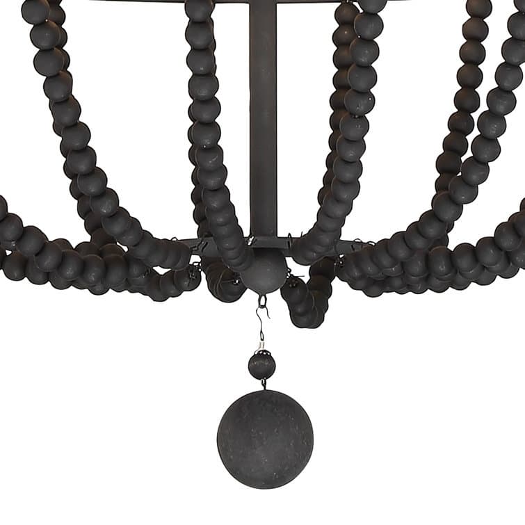 Acroma 4-light Farmhouse Boho beaded chandelier