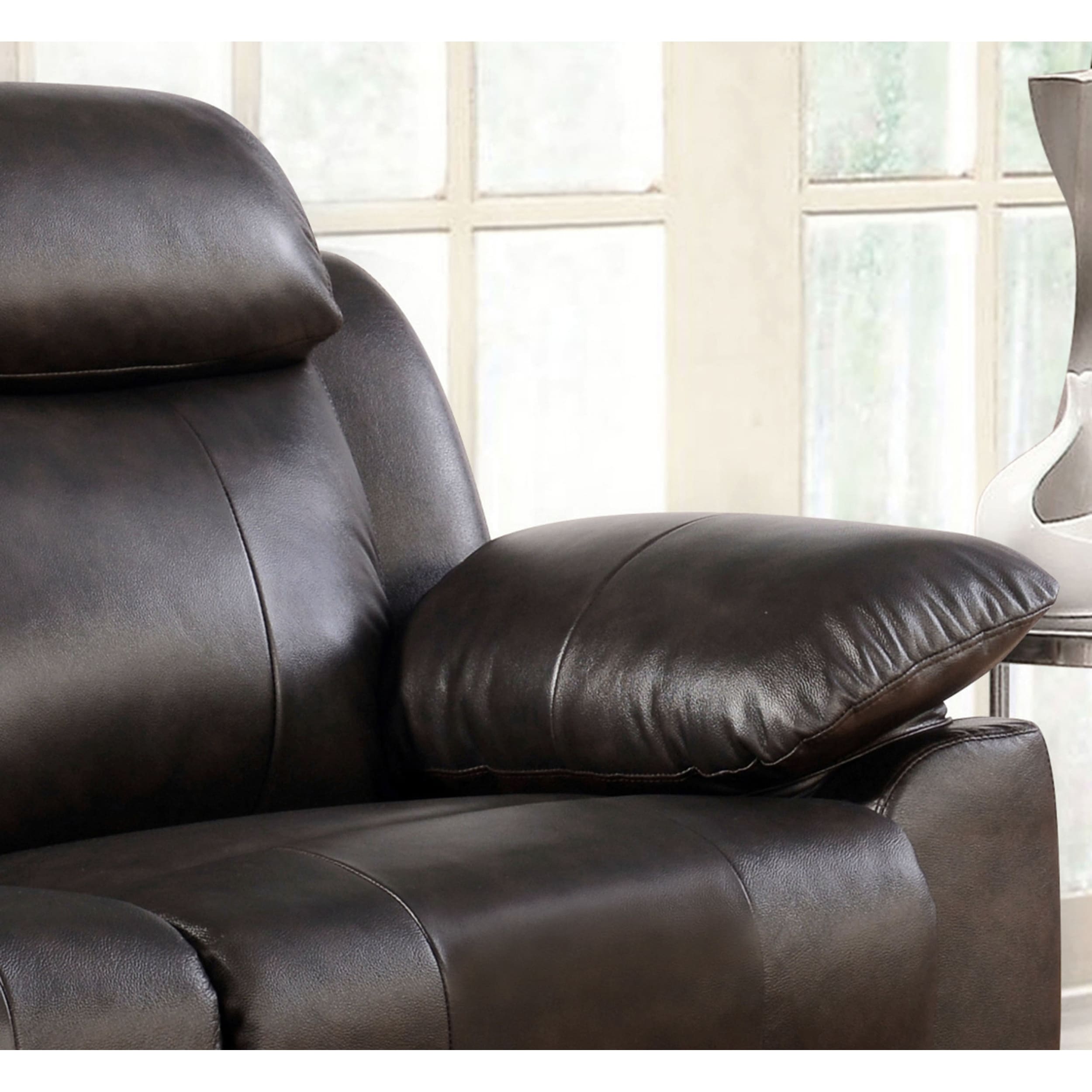 Abbyson braylen top grain leather reclining sofa clearance