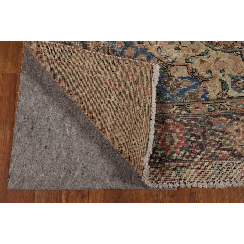 Traditional Tabriz Persian Vintage Rug Hand-Knotted Wool Carpet - 6'6" x 9'8"