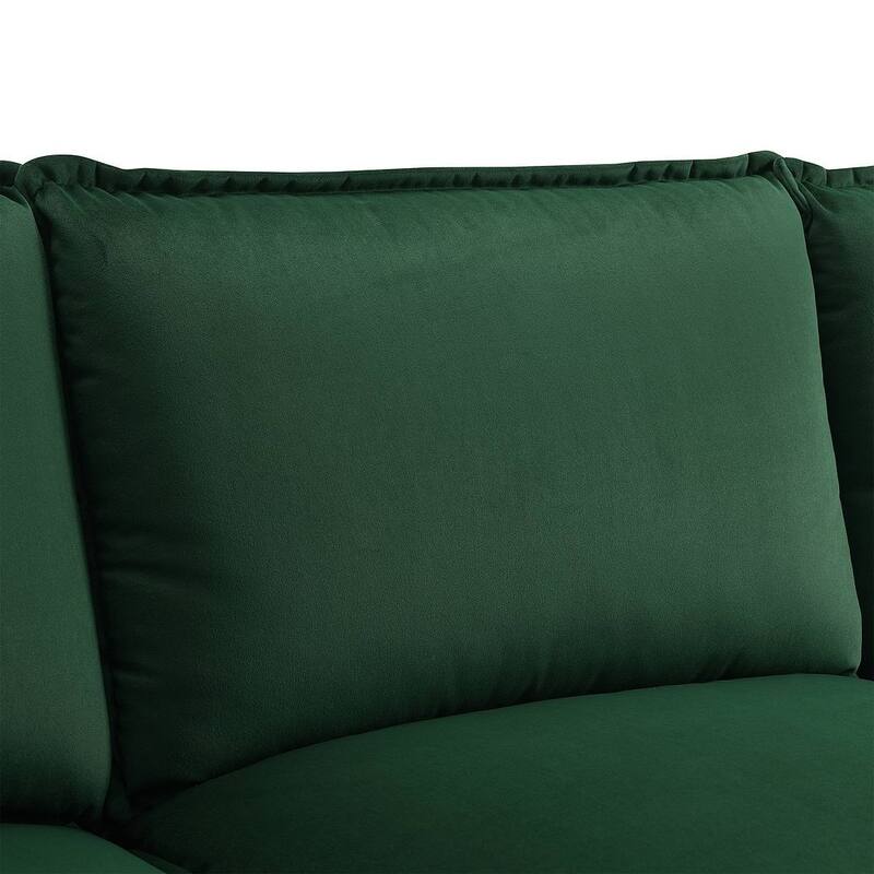 6-seat U-shaped Sectional Sofa, Sleeper Sectional with Waist Pillows for Living Room, Apartment