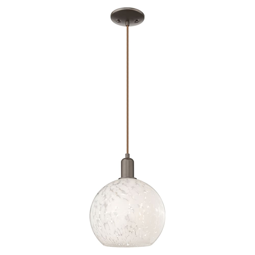 Innovations Lighting Endless Possibilities Arcadia - White Mouchette - 1 Light 10" Cord Hung Mini Pendant