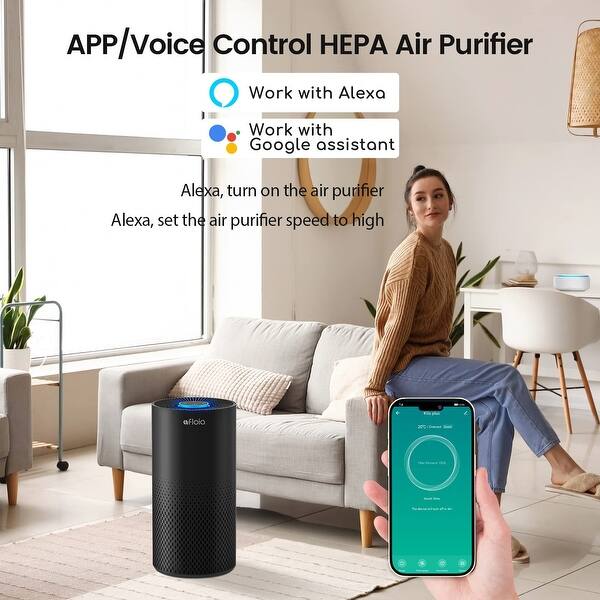 Air Purifiers for Bedroom Home Large Room, 2.4GHz WiFi Smart Filter