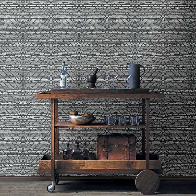 A-Street Prints Aperion Dark Brown Chevron Wallpaper