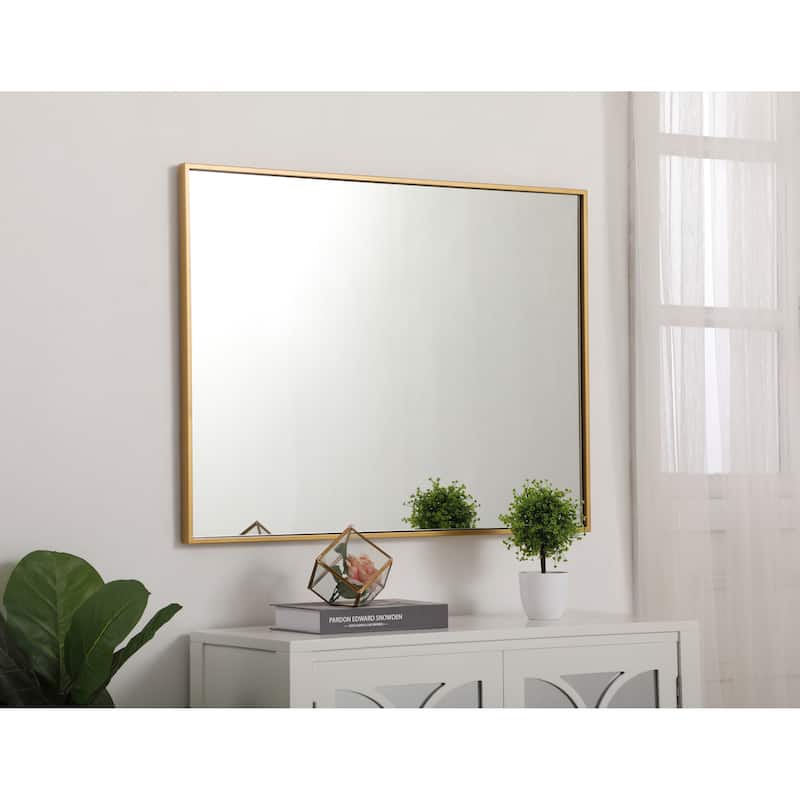 Elegant Lighting Eternity 27" x 36" Rectangular Beveled Metal Framed