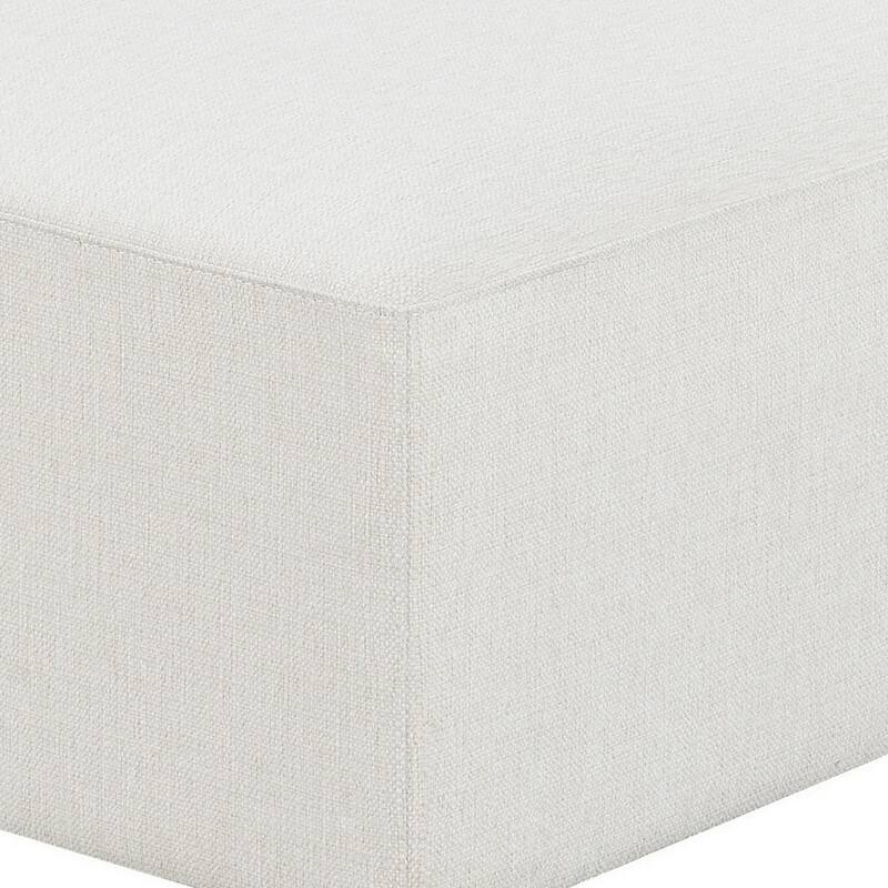 35 Inch Ottoman with Performance Fabric, Sinuous Spring Cushioning, White