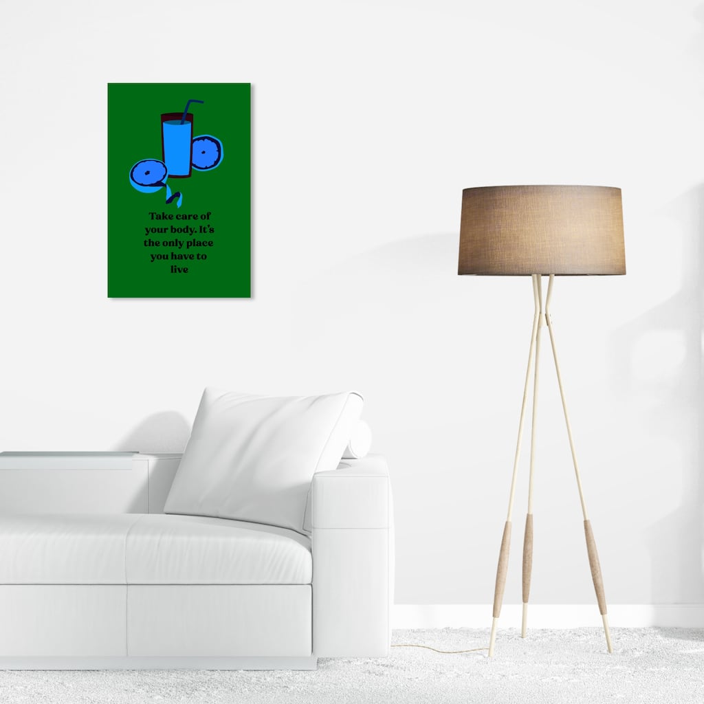 Wynwood Studio Canvas Drinks and Spirits Your Temple Orange and Modern & Contemporary Wall Art Canvas Print