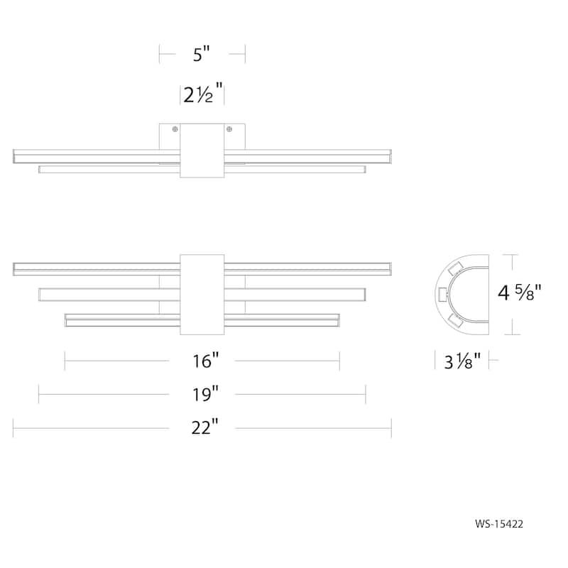 Melody 22in LED Bath Vanity & Wall Light 3000K