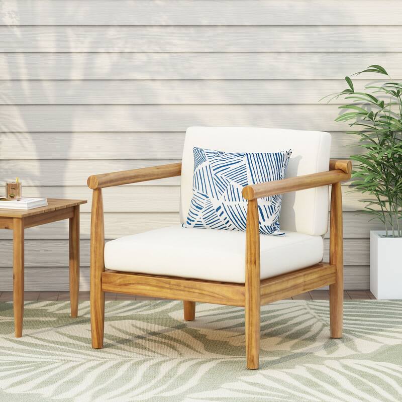 Club Chair, A Stylish and Comfortable Outdoor Seating - Cream+Brown