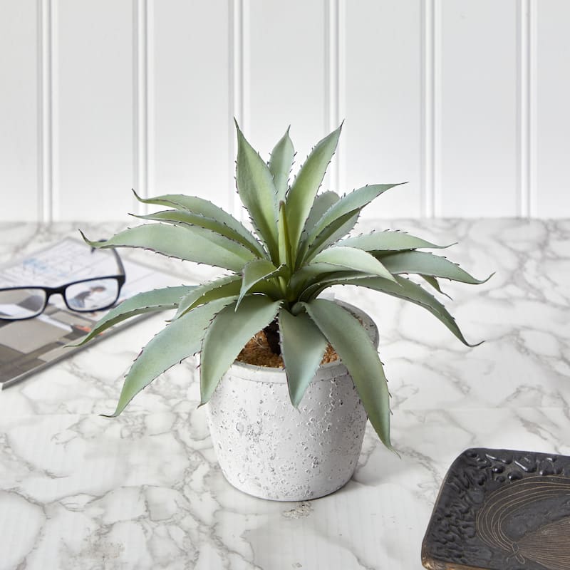 9" Aloe Succulent Artificial Plant - 4"