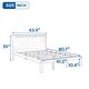 preview thumbnail 49 of 62, Classic Platform Bed Wood Bed with Headboard, Solid Wood Platform Bed Frame with Strong Slats Support/No Box Spring Needed