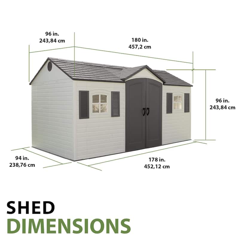 Lifetime 15 Ft. x 8 Ft. Outdoor Storage Shed