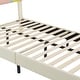 preview thumbnail 19 of 17, Unique Modern Design Full Size Upholstered Platform Bed,Rainbow Shaped Height-adjustbale Headboard with LED Light Strips