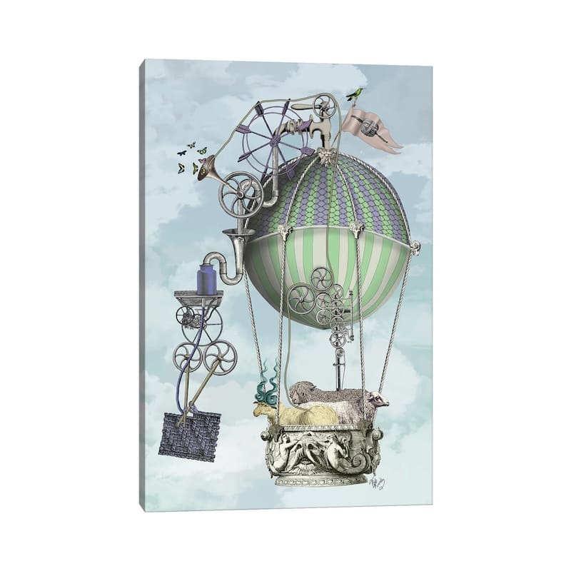 iCanvas "The Knitting Machine" by Fab Funky Canvas Print