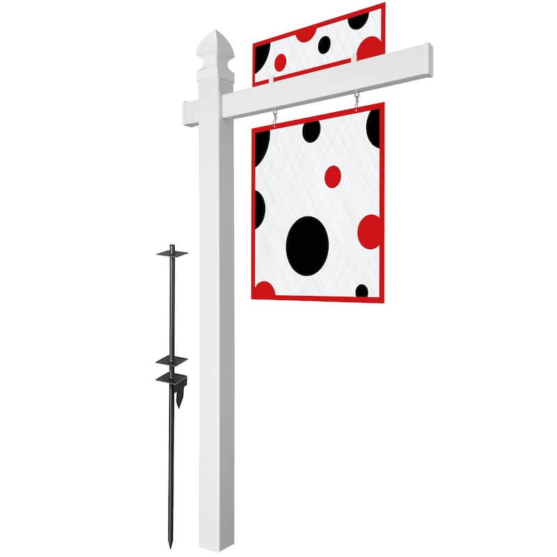 Casafield Real Estate Sign Post for Open House and Yard Sale Signs - White - 72" x 36" 1 pack