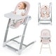 preview thumbnail 4 of 21, Babyjoy 3-in-1 Baby Swing & High Chair with 8 Adjustable Heights & Pink