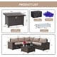 preview thumbnail 50 of 99, Outdoor Patio Furniture Set, All Weather PE Wicker Sectional Conversion Sofa set with Firepit(Optional)
