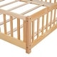 preview thumbnail 54 of 92, Modern Floor Platform Bed with Fence and Door
