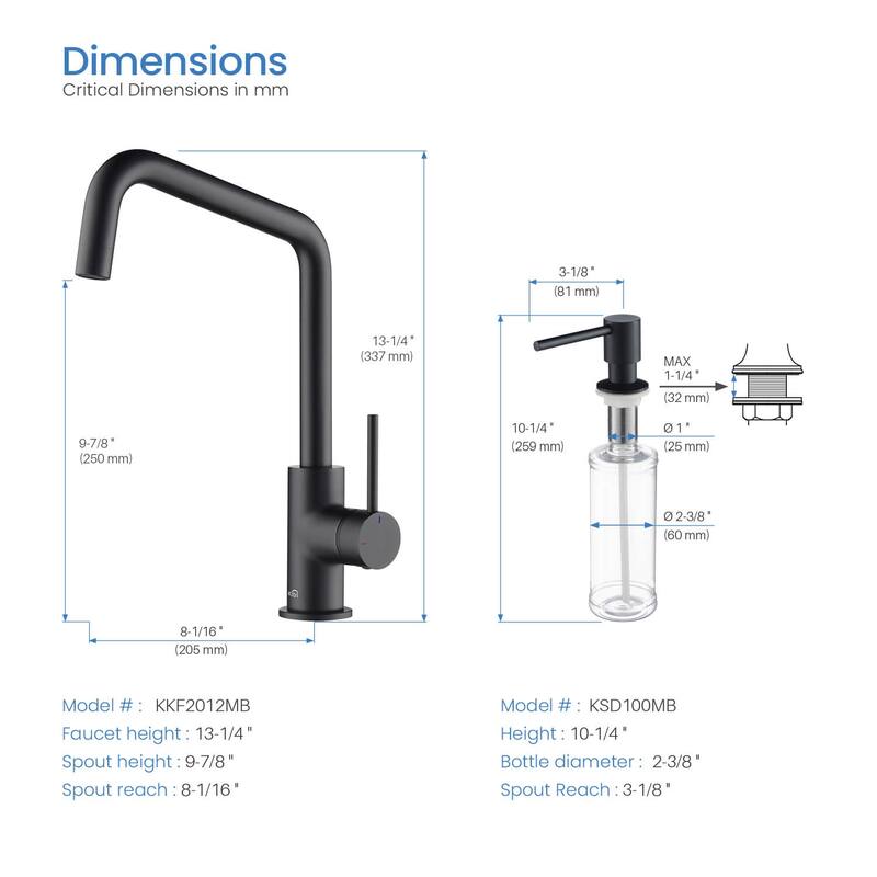 Macon Single Handle Bar Sink Faucet with Soap Dispenser