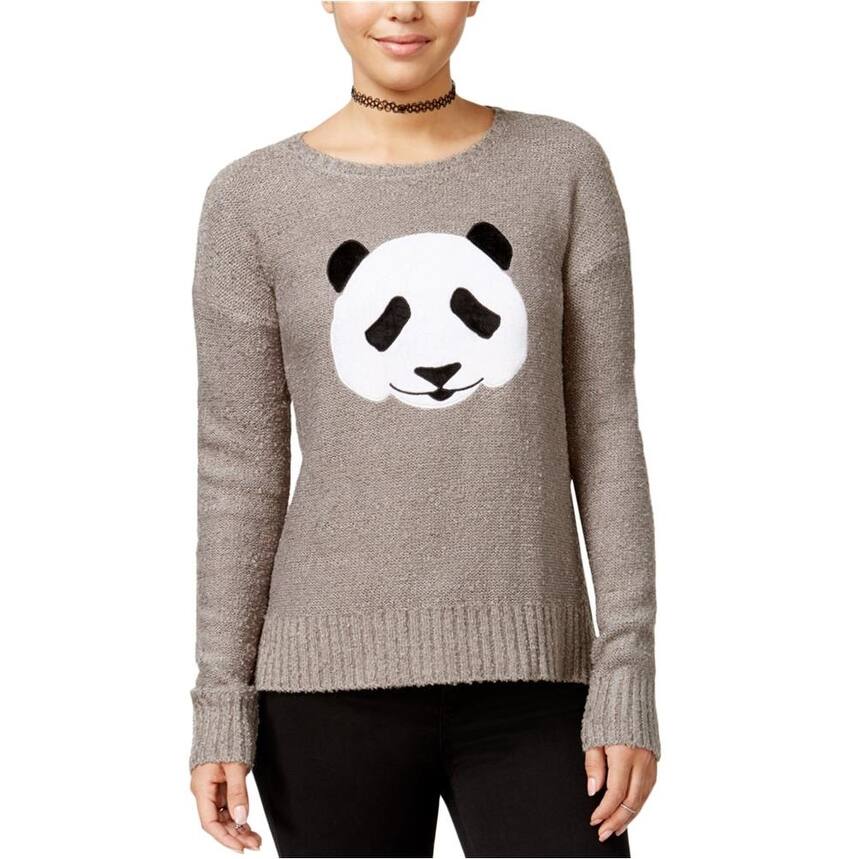 Oh MG! Womens Pullover Knit Sweater, Grey, Small