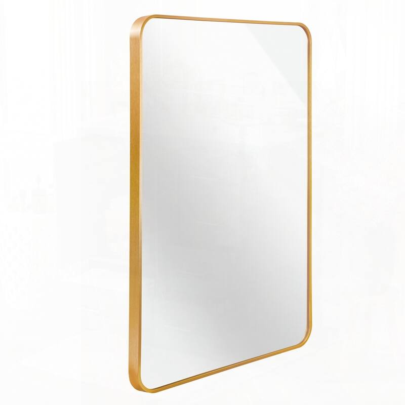 Rectangular Bathroom Wall Mirror - 30 "x40" Gold