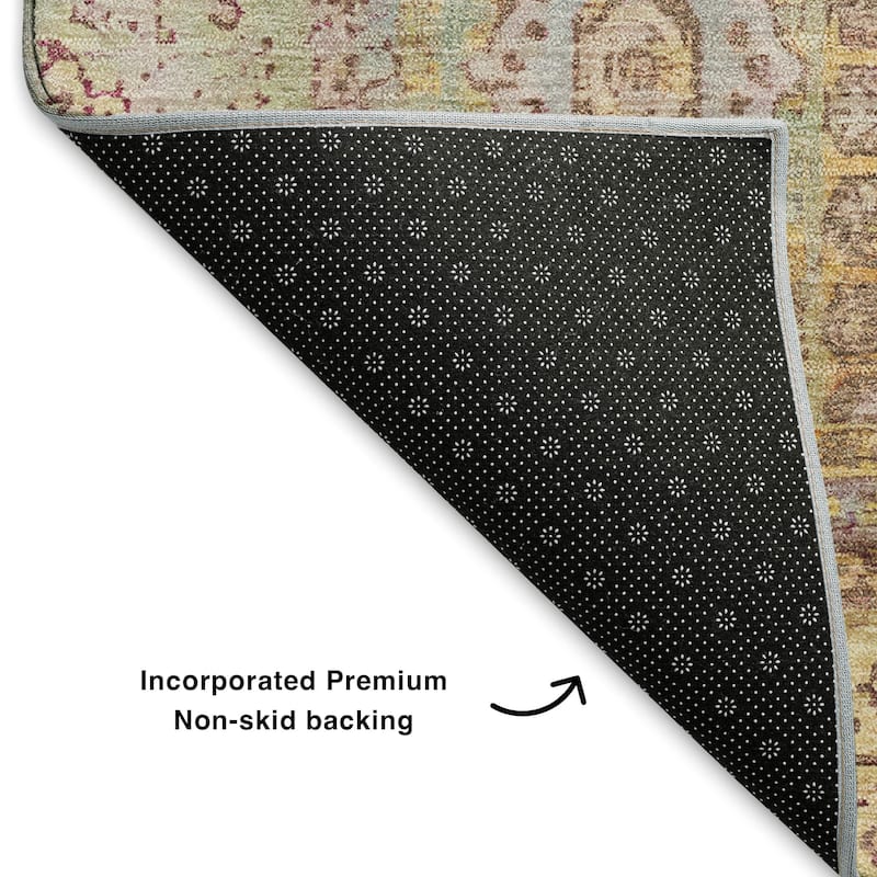 Premium Washable Super Soft Vintage Traditional Mayfield Rug