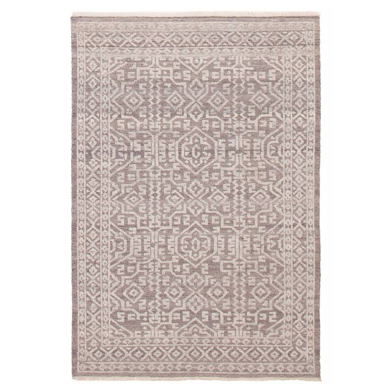 ECARPETGALLERY Hand-knotted Tangier Light Grey Wool Rug - 5'3 x 7'11 - Light Grey - 5'3 x 7'11
