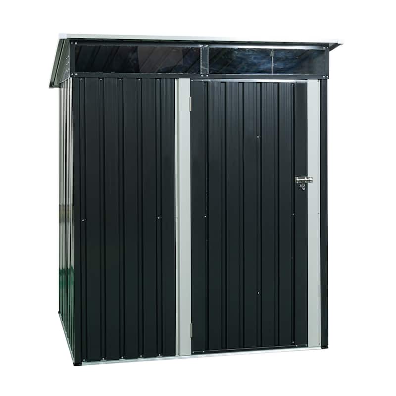 TC53G Outdoor Metal Storage Shed - Transparent Plates