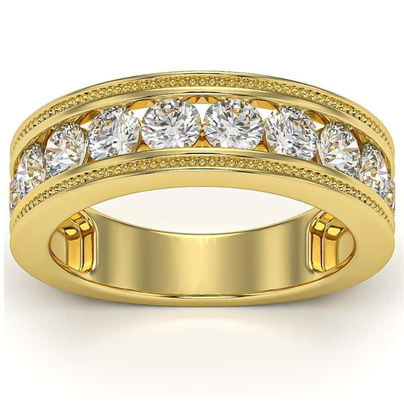 1 3/4Ct Diamond Men's Ring in White, Yellow, or Rose Gold