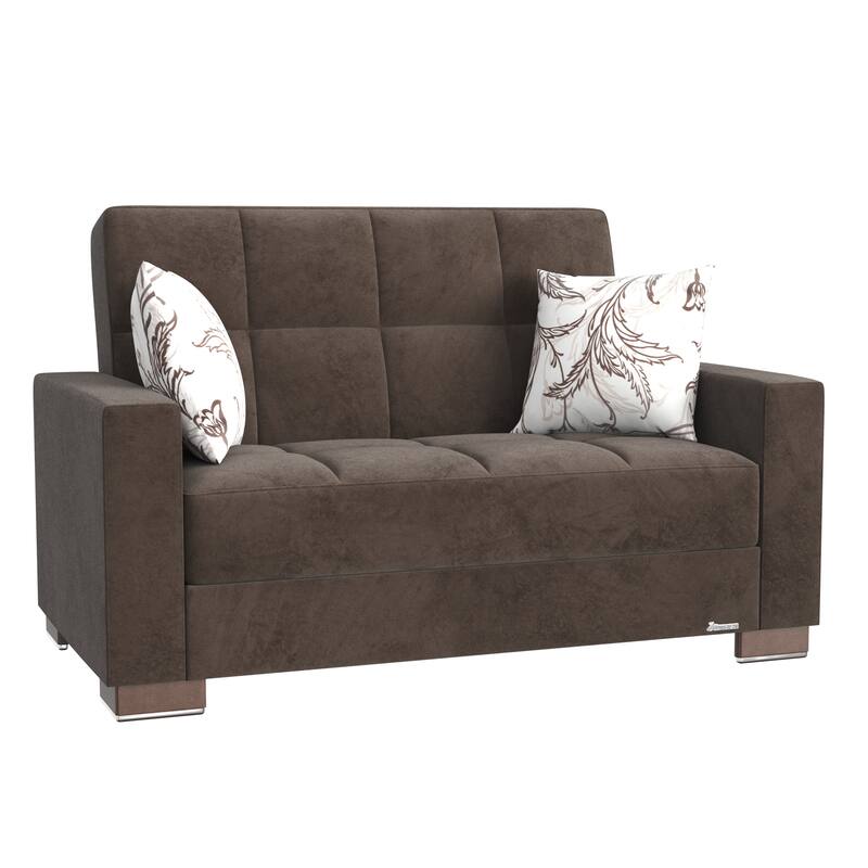 Collection Upholstered Convertible Loveseat With Storage