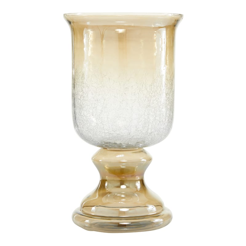 Glass Traditional Hurricane Lamp - 7 x 7 x 14