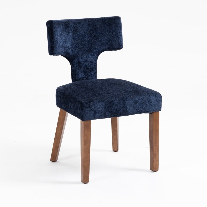 Side Chair Vanity Chair Office Chair Upholstered Chair Leisure Chair Lounge Chair Blue Coffee Chair with Wood Legs