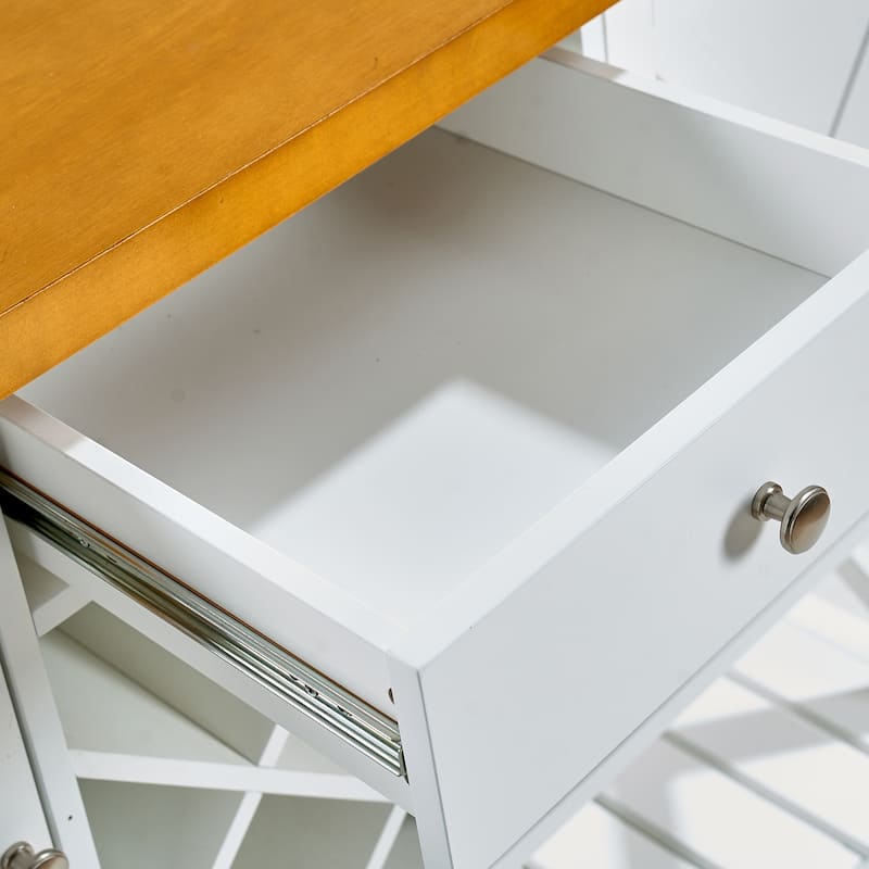 Anmytek Farmhouse Bar cabinet Console Table with 2-Door Cabinet & 1 Drawers,Sofa Tables Buffet Sideboard