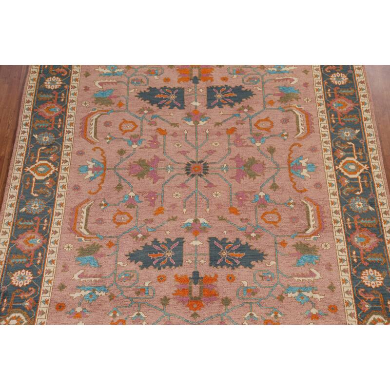 Heriz Serapi Indian Area Rug Handmade Floral Wool Carpet - 8'10" x 11'10"