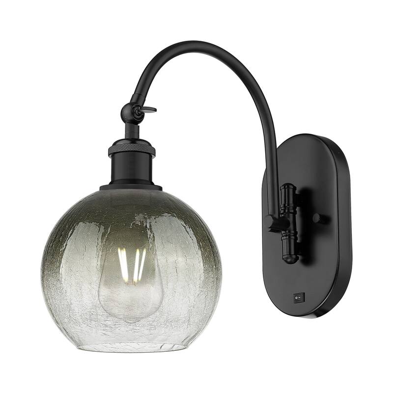 Innovations Lighting Endless Possibilities Ballston - Brookhaven Globe - 1 Light 8" Swiveling Sconce - Slate/Matte Black