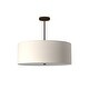 preview thumbnail 1 of 11, EVOLV Textile Classic 24-inch Dark Bronze Drum Pendant White