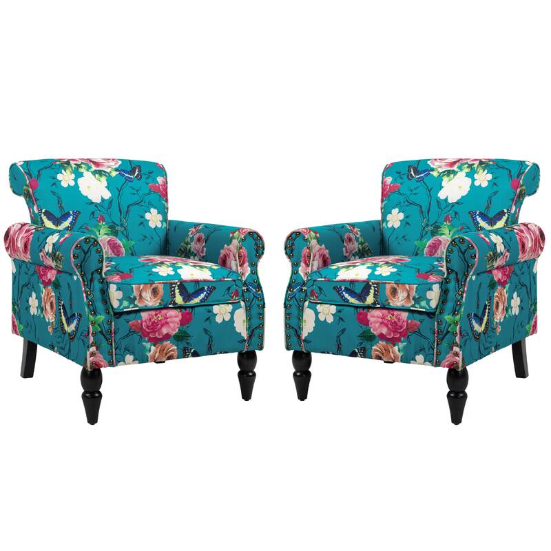 Living Room Armchair with Nailhead Trim - 29.9"W x 29.9"H x 32.9"D
