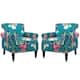 Mid-Century Modern Accent Chairs with Nailhead Trim