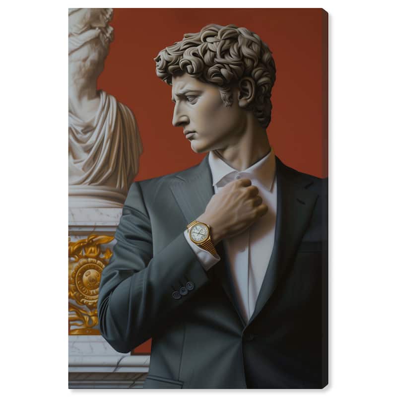 Notoriart Sculpture With Style Gallery Wrapped Men Style 1 Piece Canvas Wall Art - 16 x 24