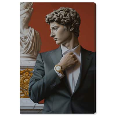 Notoriart Sculpture With Style Gallery Wrapped Men Style 1 Piece Canvas Wall Art