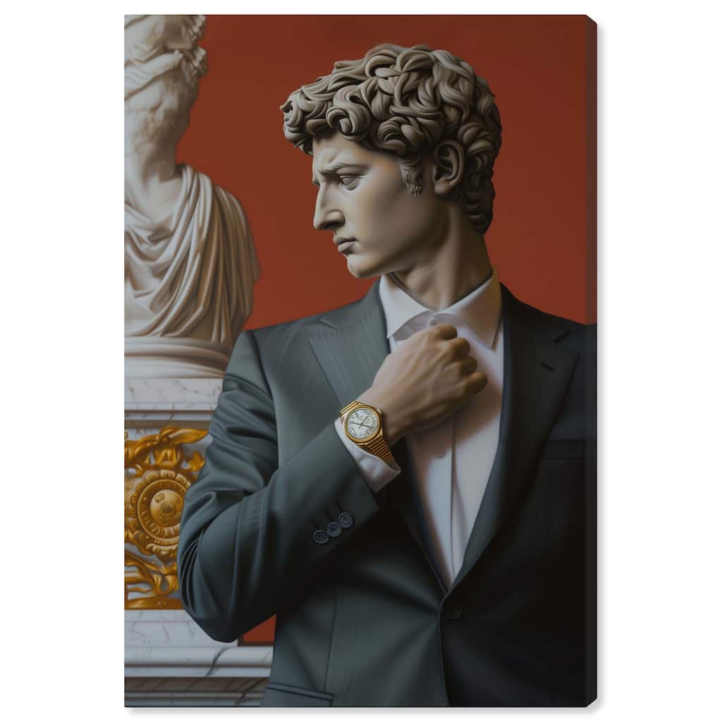 Notoriart Sculpture With Style Gallery Wrapped Men Style 1 Piece Canvas Wall Art